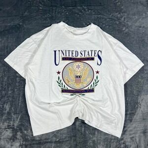 1995 United‎ States of America White Graphic T-Shirt - size XL